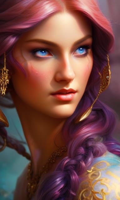 Elf huntress head and shoulders portrait, 8k resolution conc...