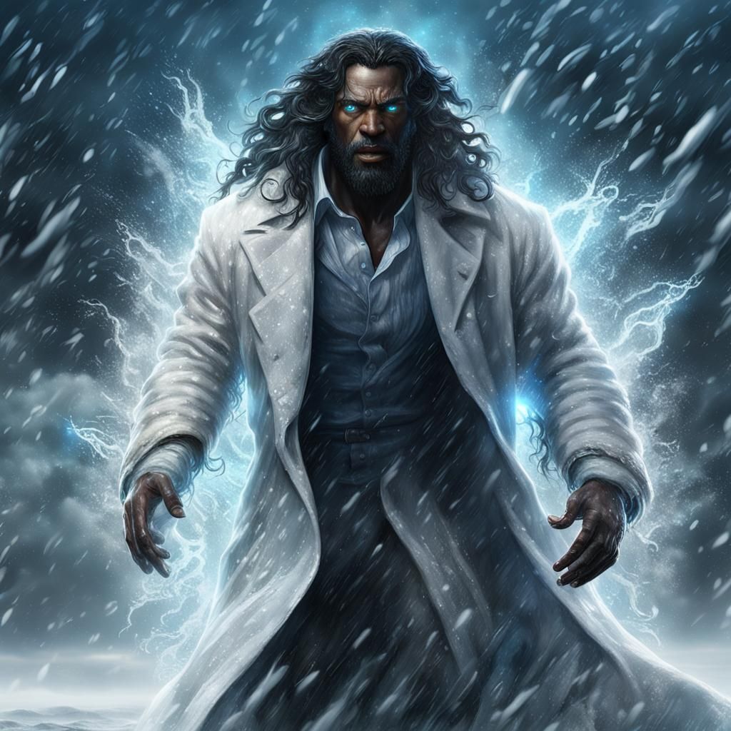 iceman shows his power in ice rain tornado environment in wh...