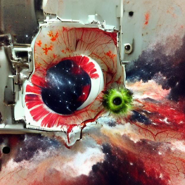 A bloodshot eye in space