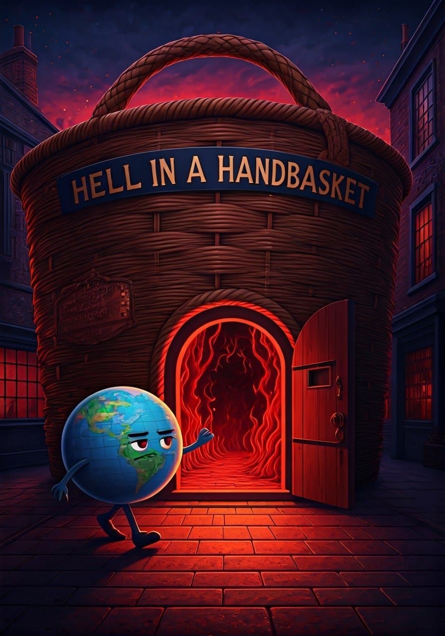 The World Going To Hell In A Handbasket   by @SIanirtak