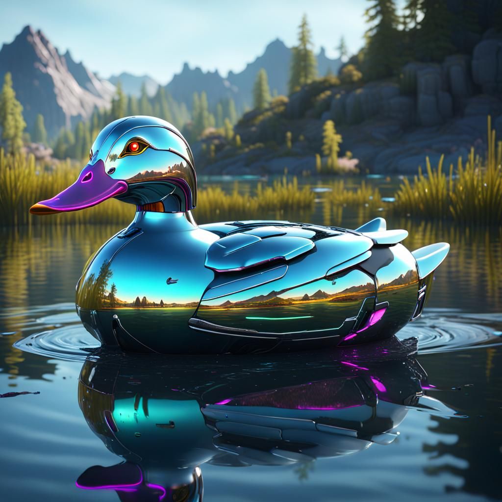 Cyborg Duck - AI Generated Artwork - NightCafe Creator