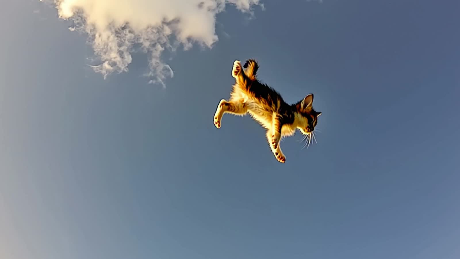 Skydiving kitten