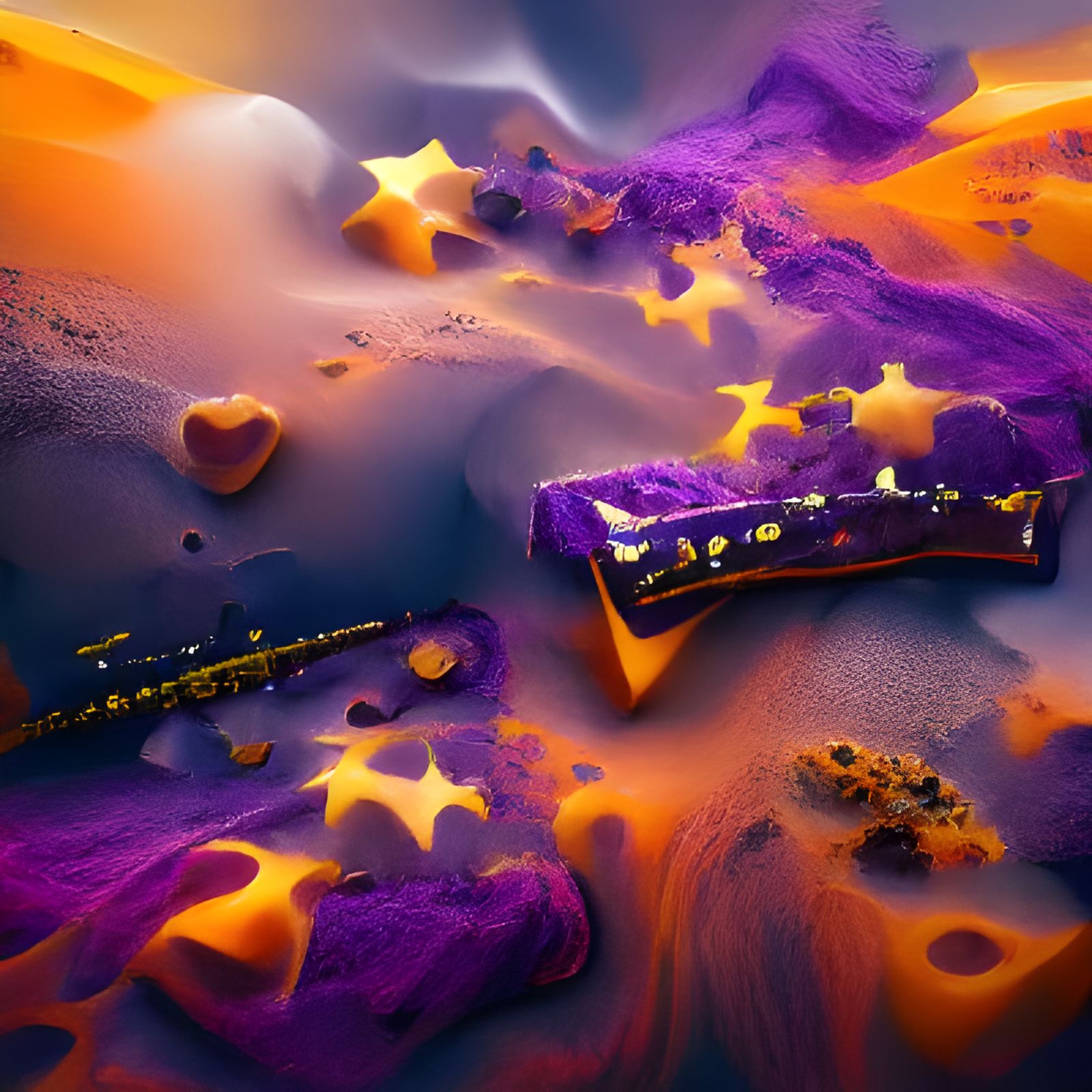 stars guitars crunchie bars AI Generated Artwork NightCafe Creator