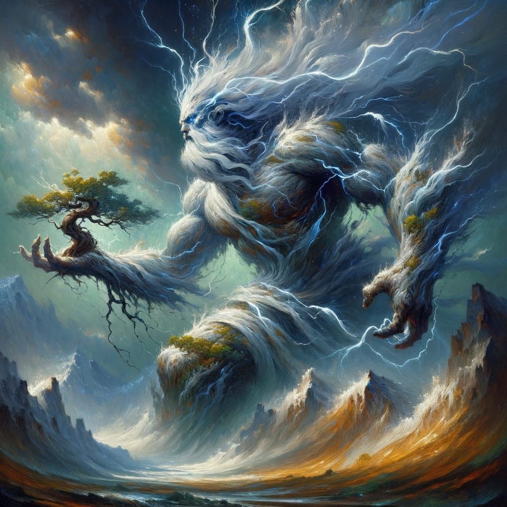 Have You Ever Wondered What the Storm Looks Like Carrying a Tree Away?  by @Thoragh