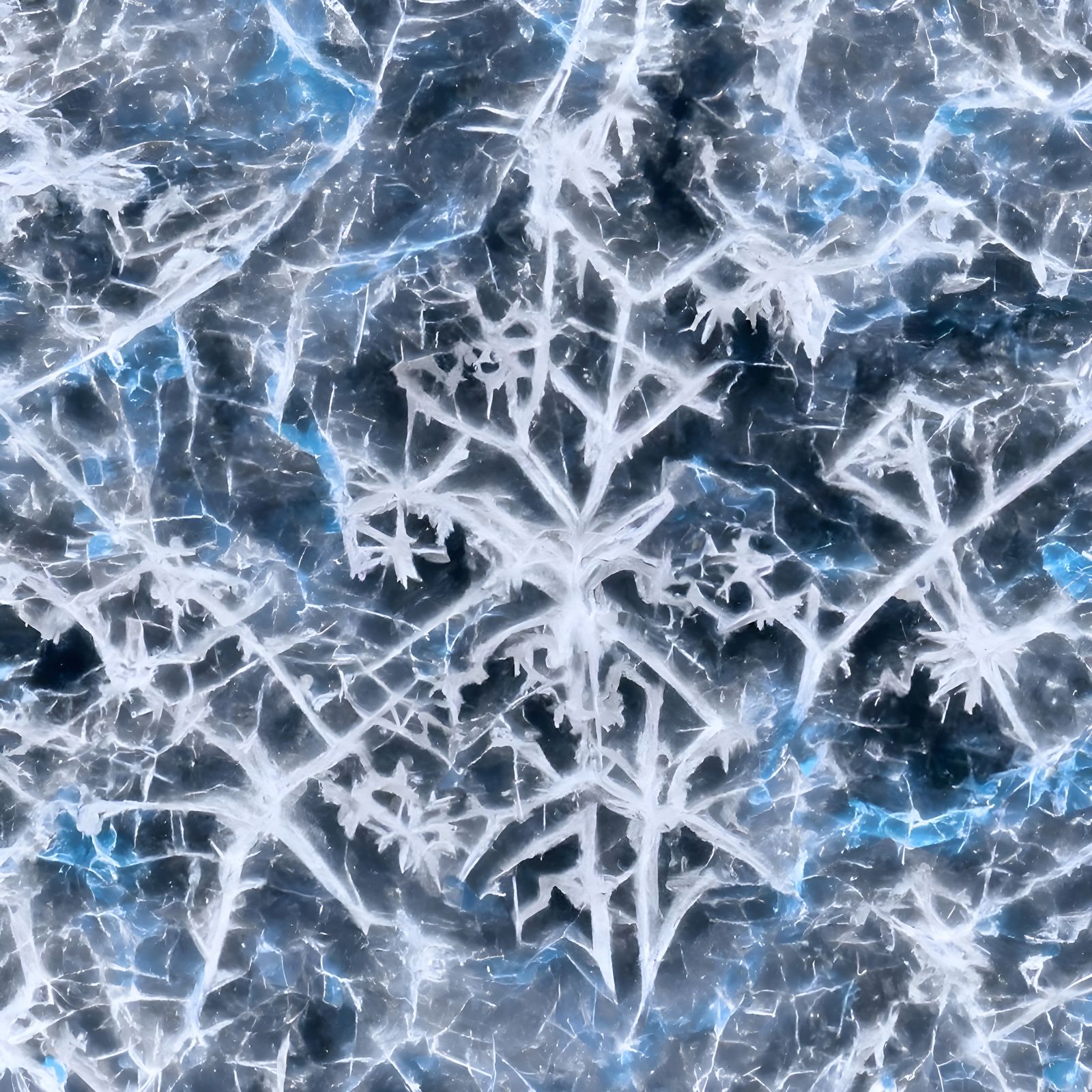 Frozen Snowflake Veins in 8K Resolution