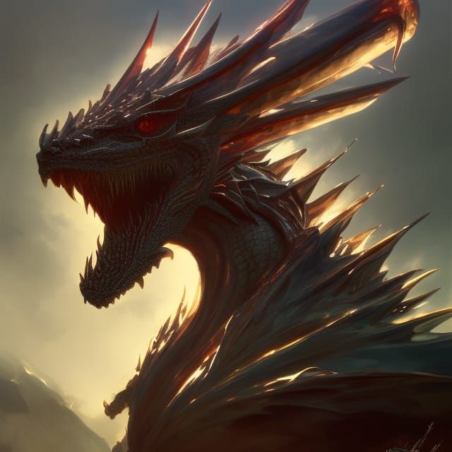 Chrome Dragon - AI Generated Artwork - NightCafe Creator