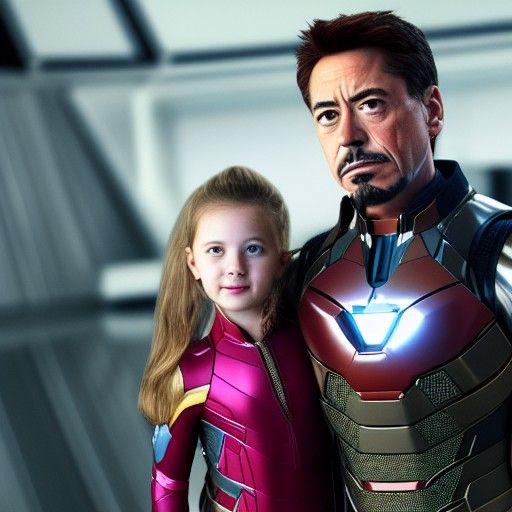 Tony Stark with his daughter - AI Generated Artwork - NightCafe Creator Tony Stark with his daughter - AI Generated Artwork - NightCafe Creator