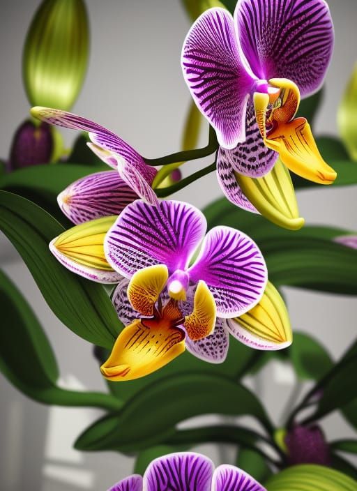 Orchids - AI Generated Artwork - NightCafe Creator