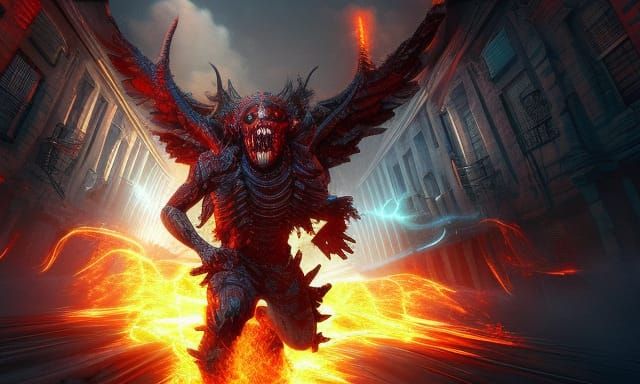 Hell concept art hyperdetailed intricately detailed cool col...