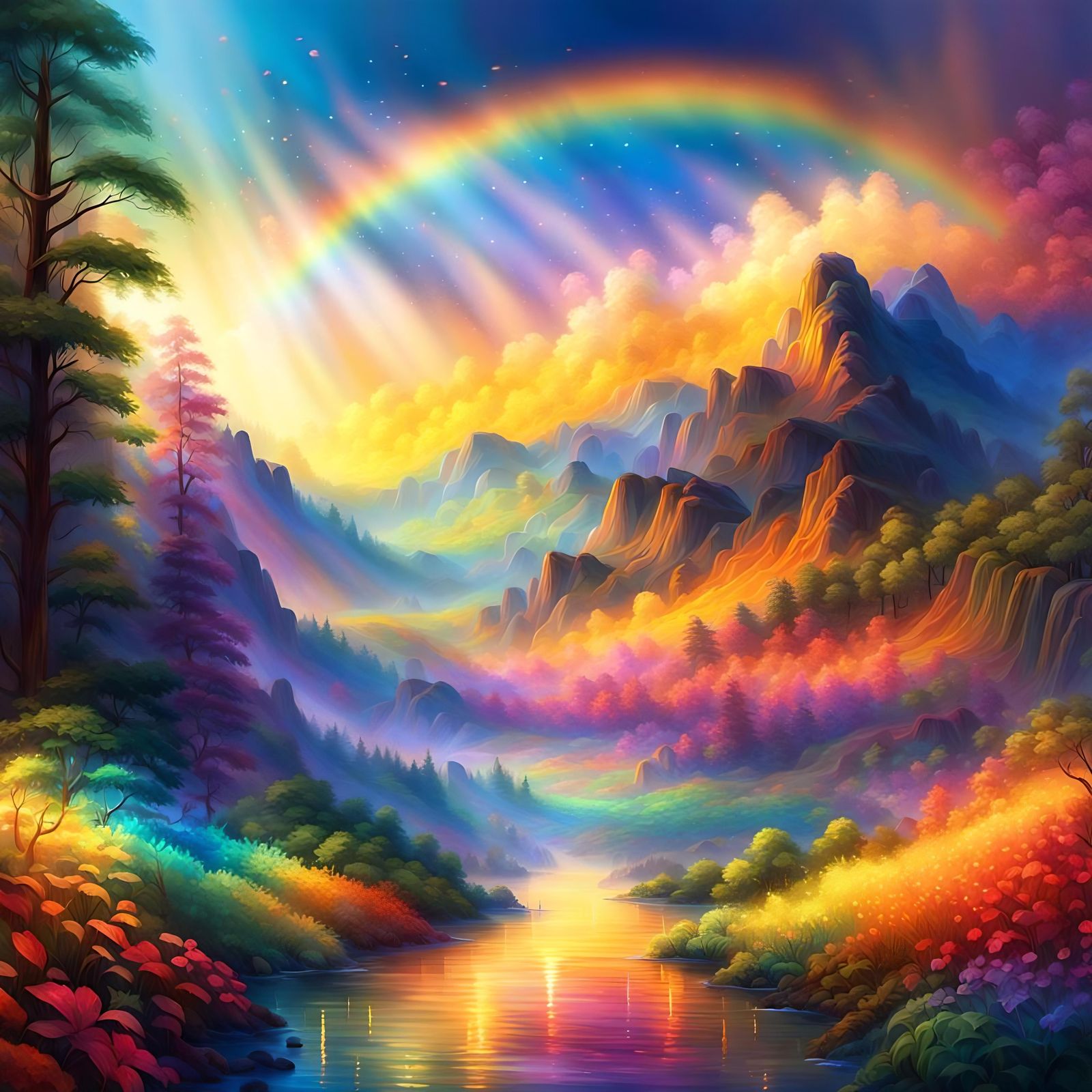 Rainbow world  by @Clockwork