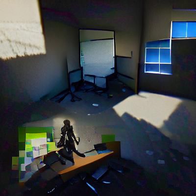 abandoned office on a sunday