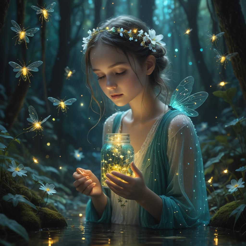 Have you ever caught fireflies?   by @Hit moments