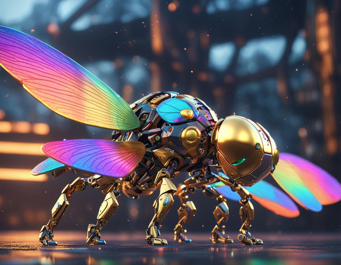 Sad robot dragonfly