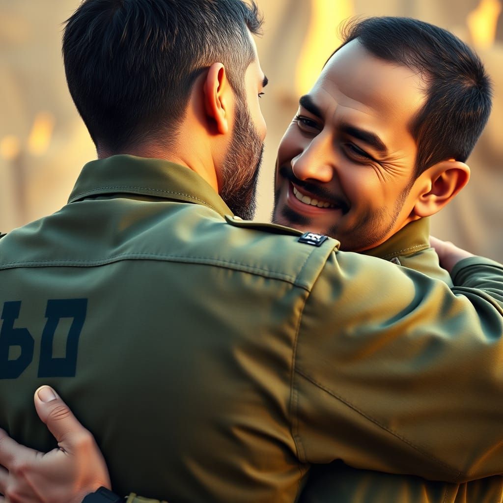 IDF Soldiers' Heartwarming Reunion as Matte Painting