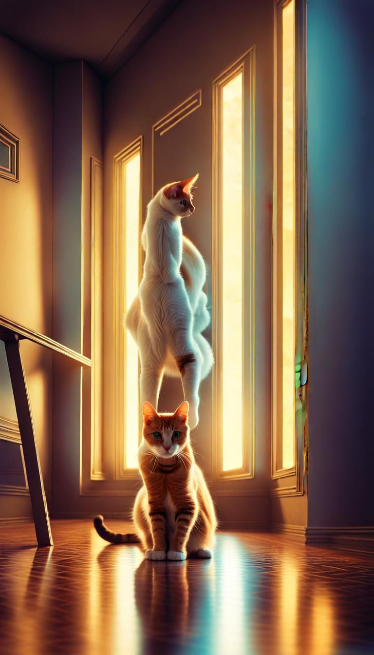 CAT'S VIEW OF A HUMAN BEING
FROM FLOOR LEVEL, THE PERSON IS ...