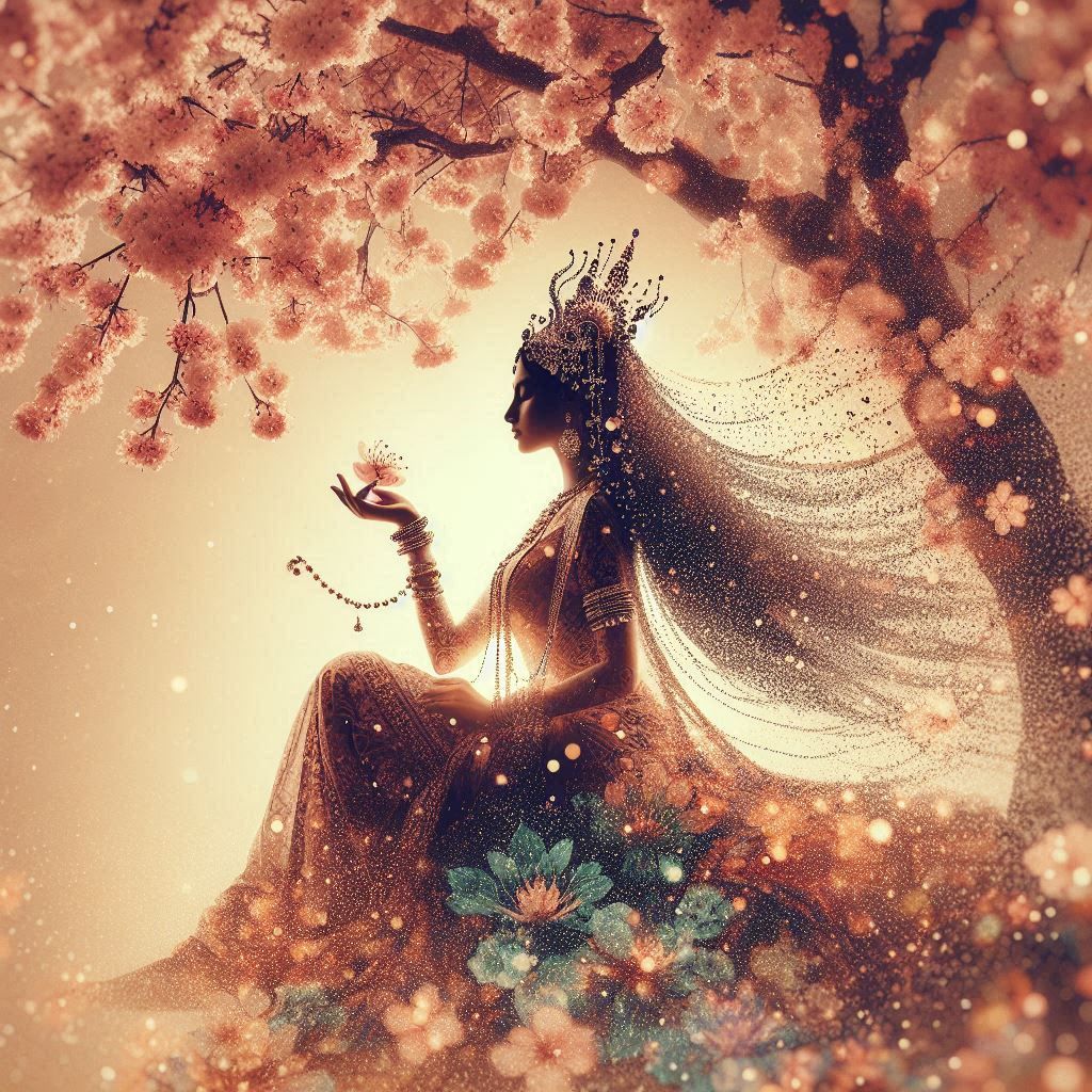 double exposure beautiful fantasy DALL-E 3 portrait landscap...