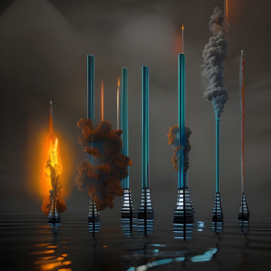 Futuristic oil platforms