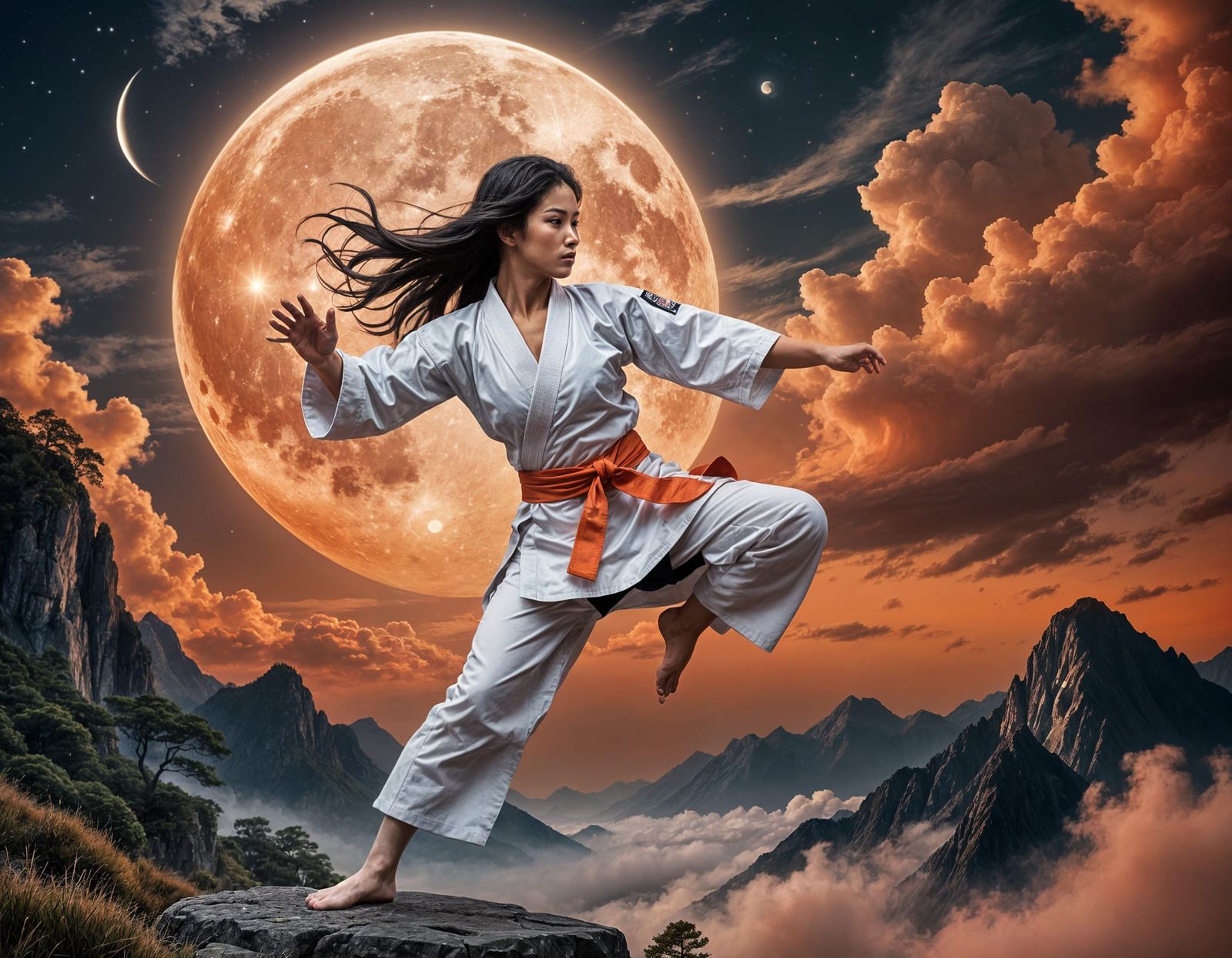 Flying side kick  by @Francis H