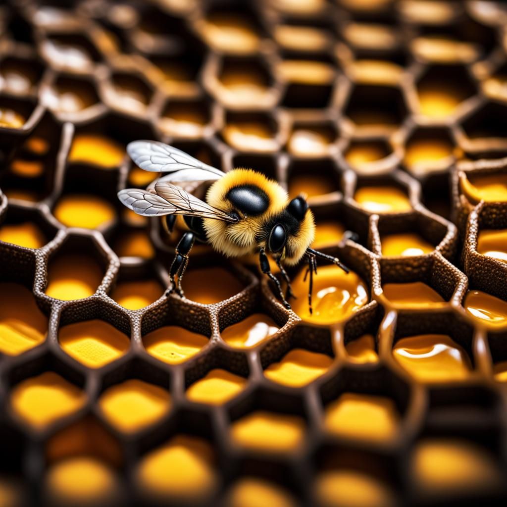 Inside a beehive