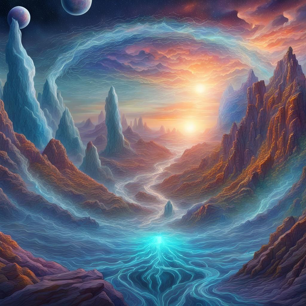 colorful mountain range