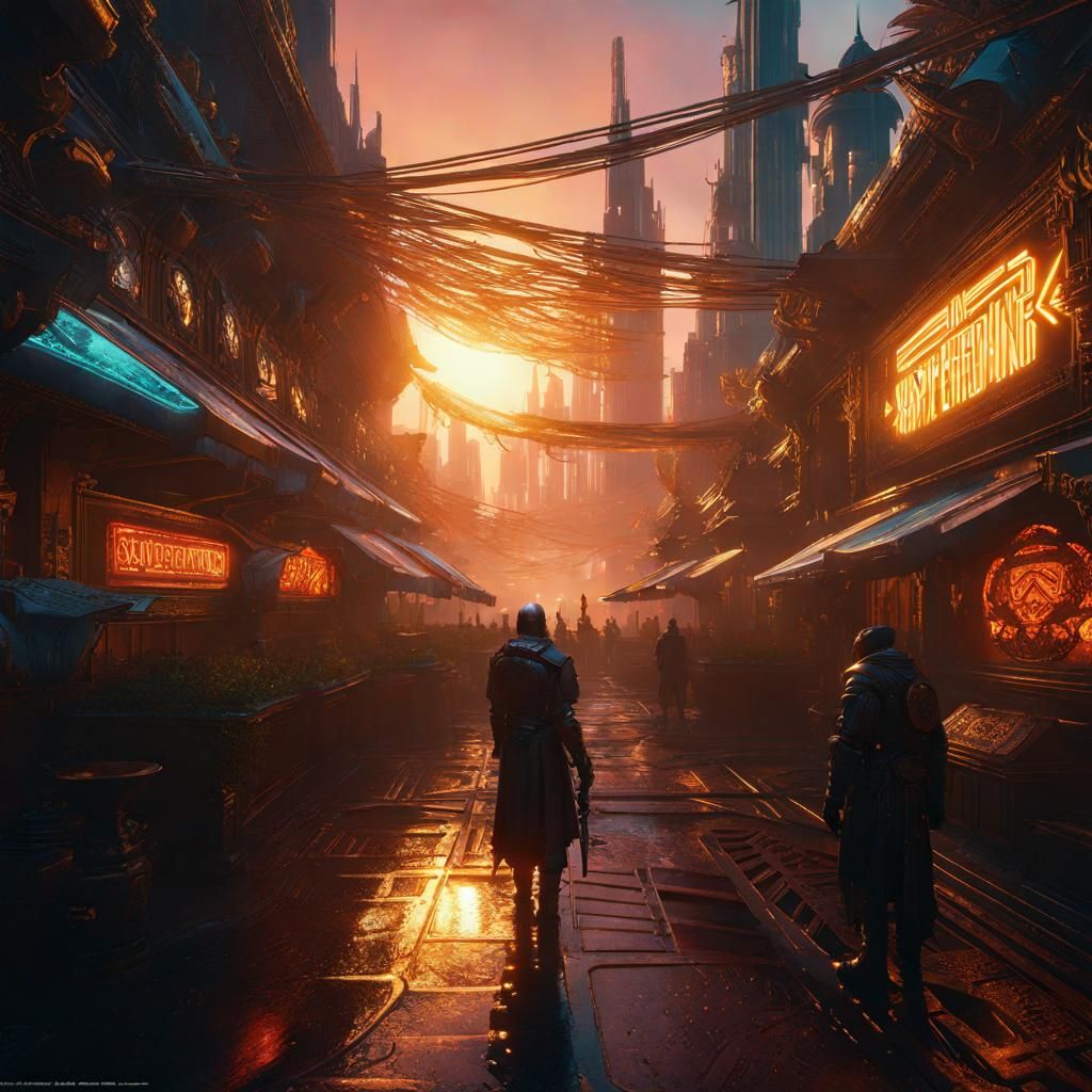 Cyberpunk city wallpaper dark