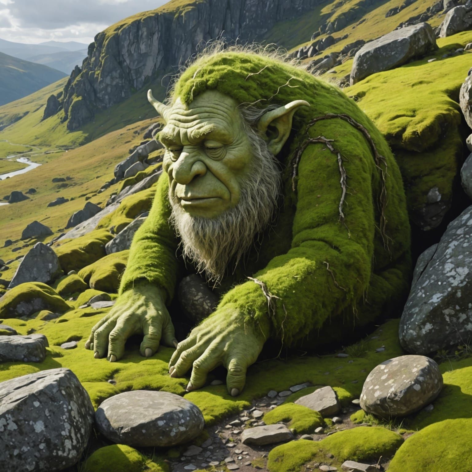  Sleeping troll old  by @undefined