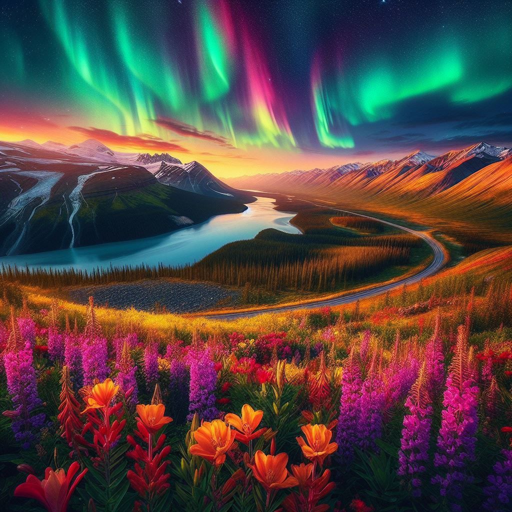 Aurora Borealis Over The Northern Yukon