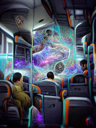 Space bus through time 8k resolution holographic astral cosm...