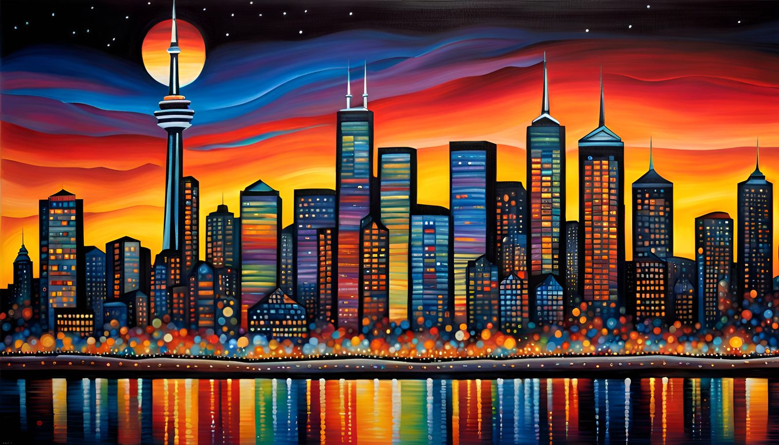2024.02.04 🌹 Nighttime Cityscape 🌃 (Toronto,🍁Ontario, Can...