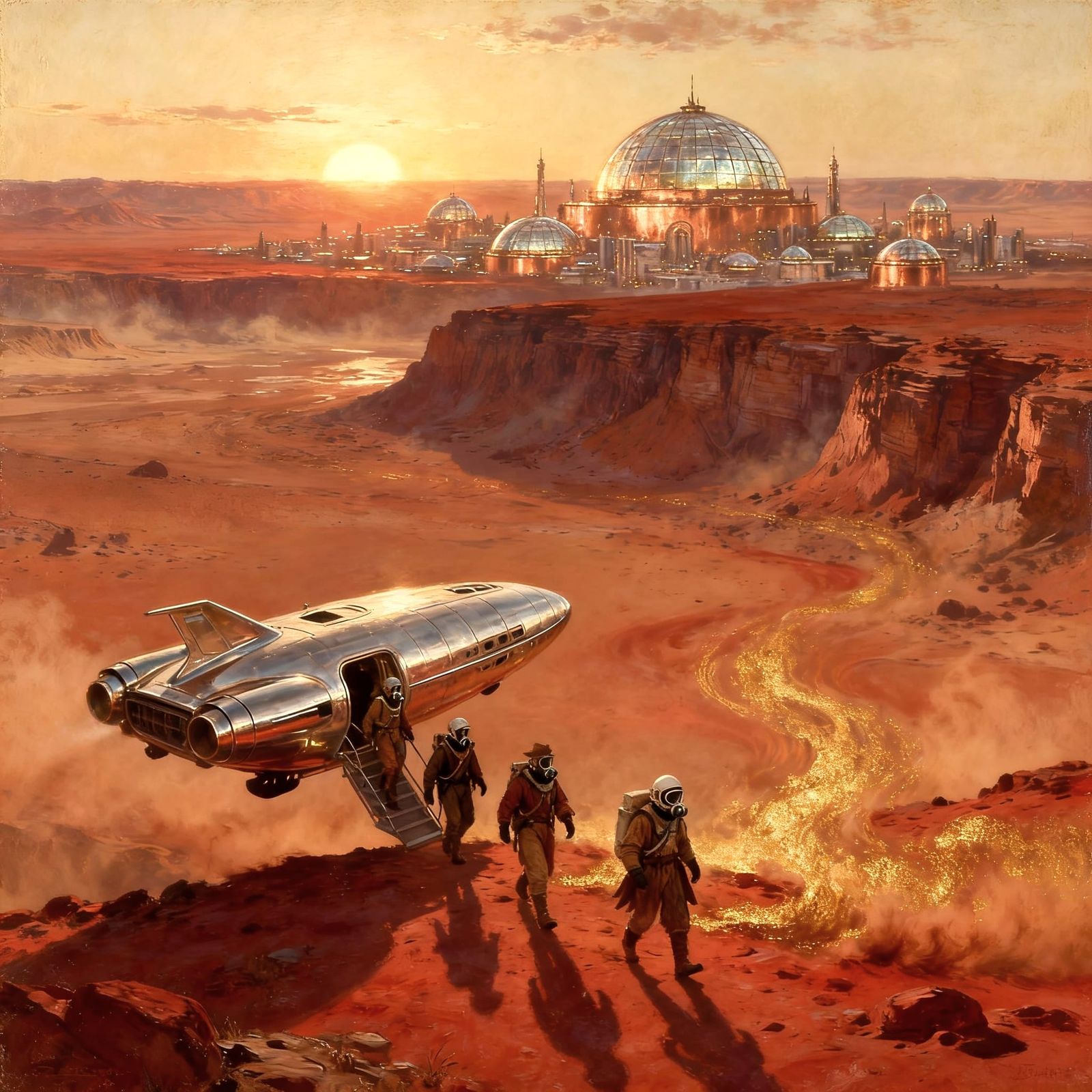 The First Dawn Over Ares City  by @Sherkhal