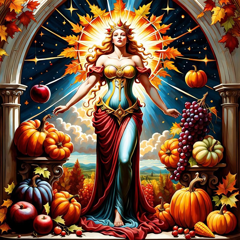 Autumn Harvest Goddess 🍎🍇🌽 v3