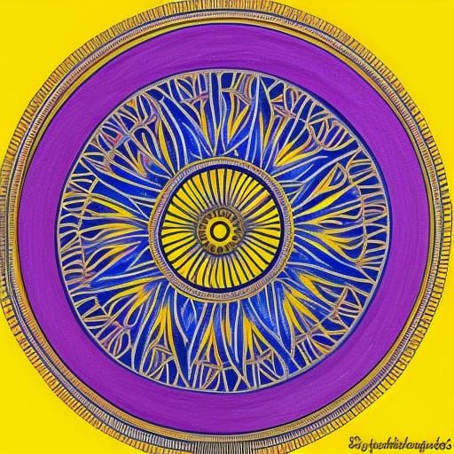 colourful central mandala