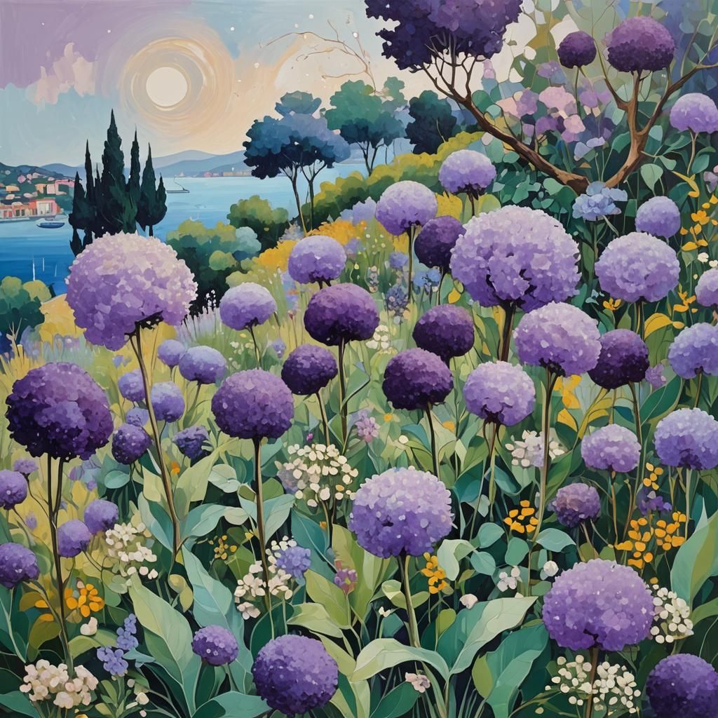 The garden shivers, sick with hashish dreams
and puffballs in the garden sparkle in chorus.
Why should ...  by @Iconoclast