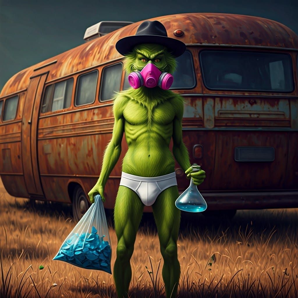 The Grinch Breaking Bad   by @Fever_Dream