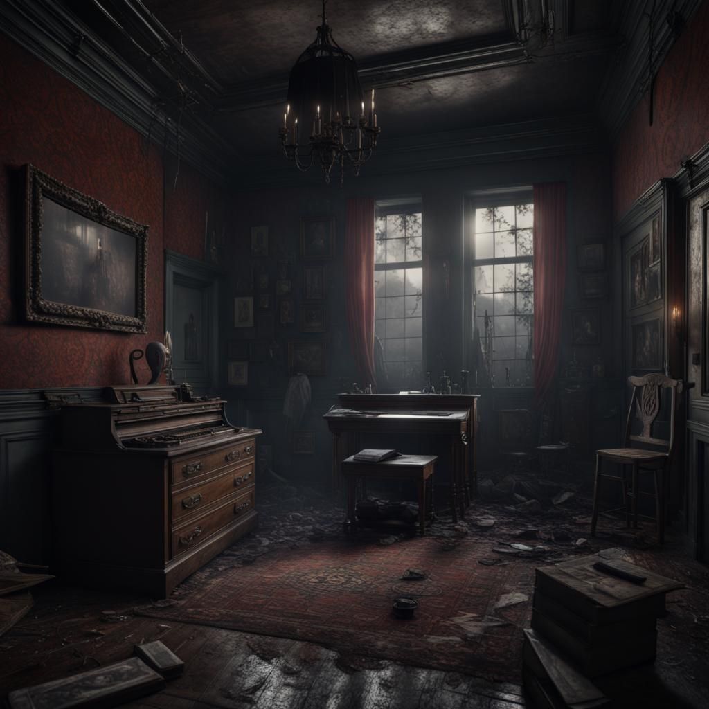 A spooky room in a haunted house  by @Saad S Khalis
