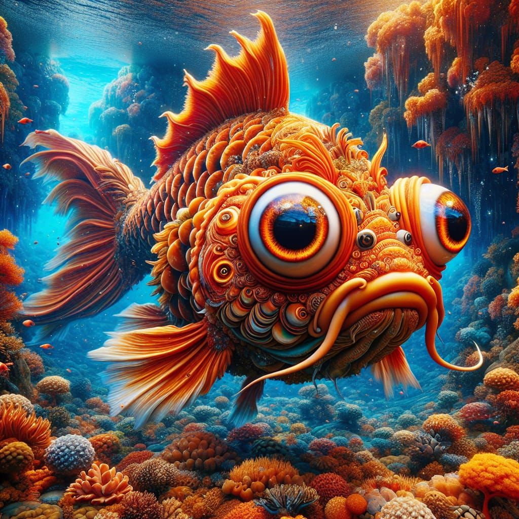 Googly eyed fish - AI Generated Artwork - NightCafe Creator