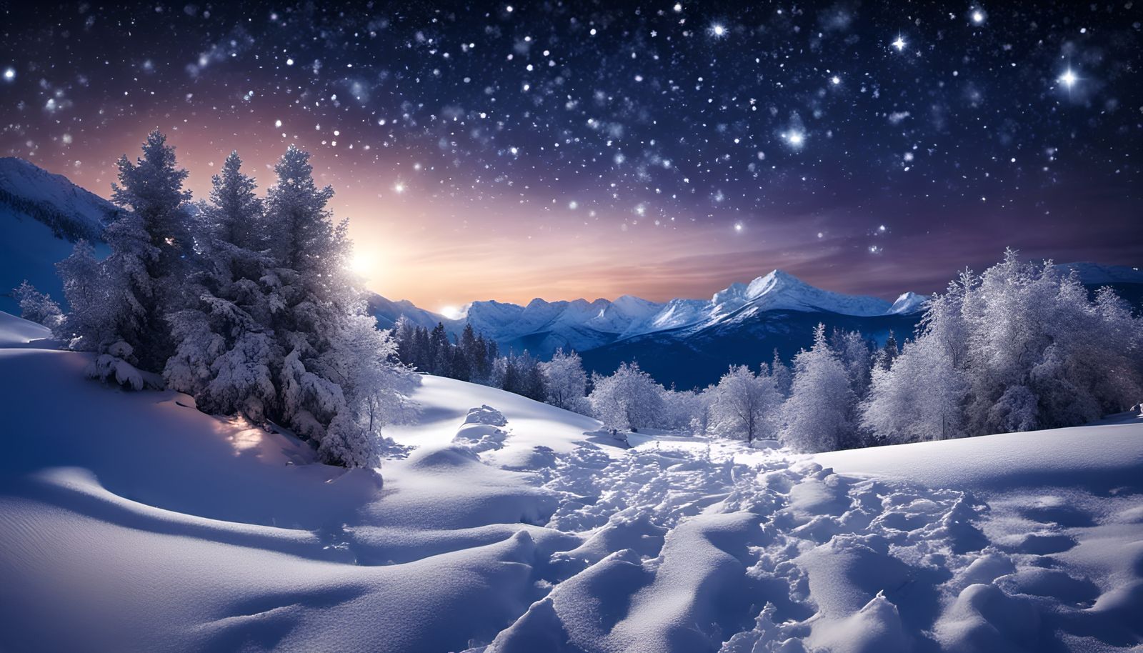 moonlit winter night