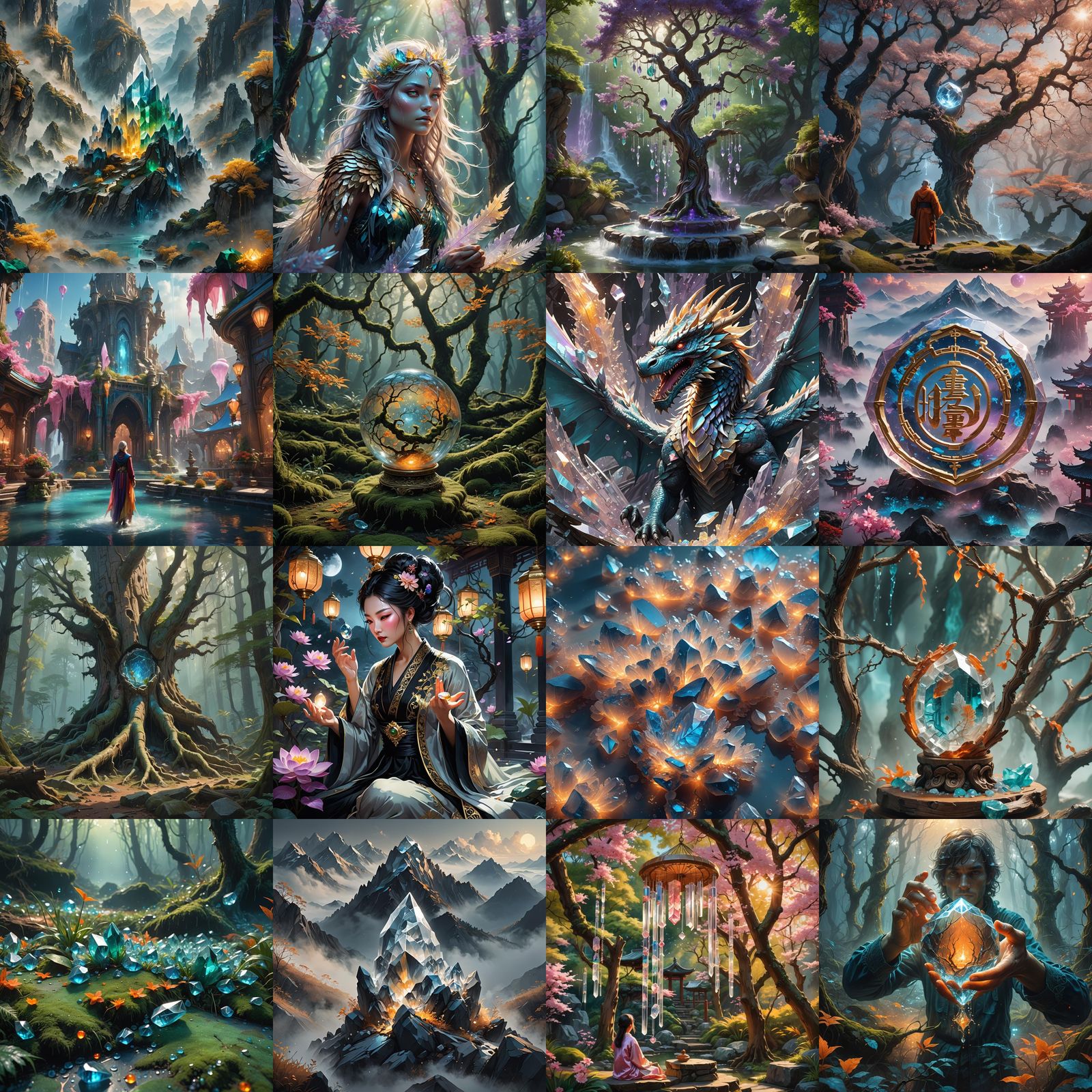 Fantastical Feng Shui Quartz in Detailed Matte Painting