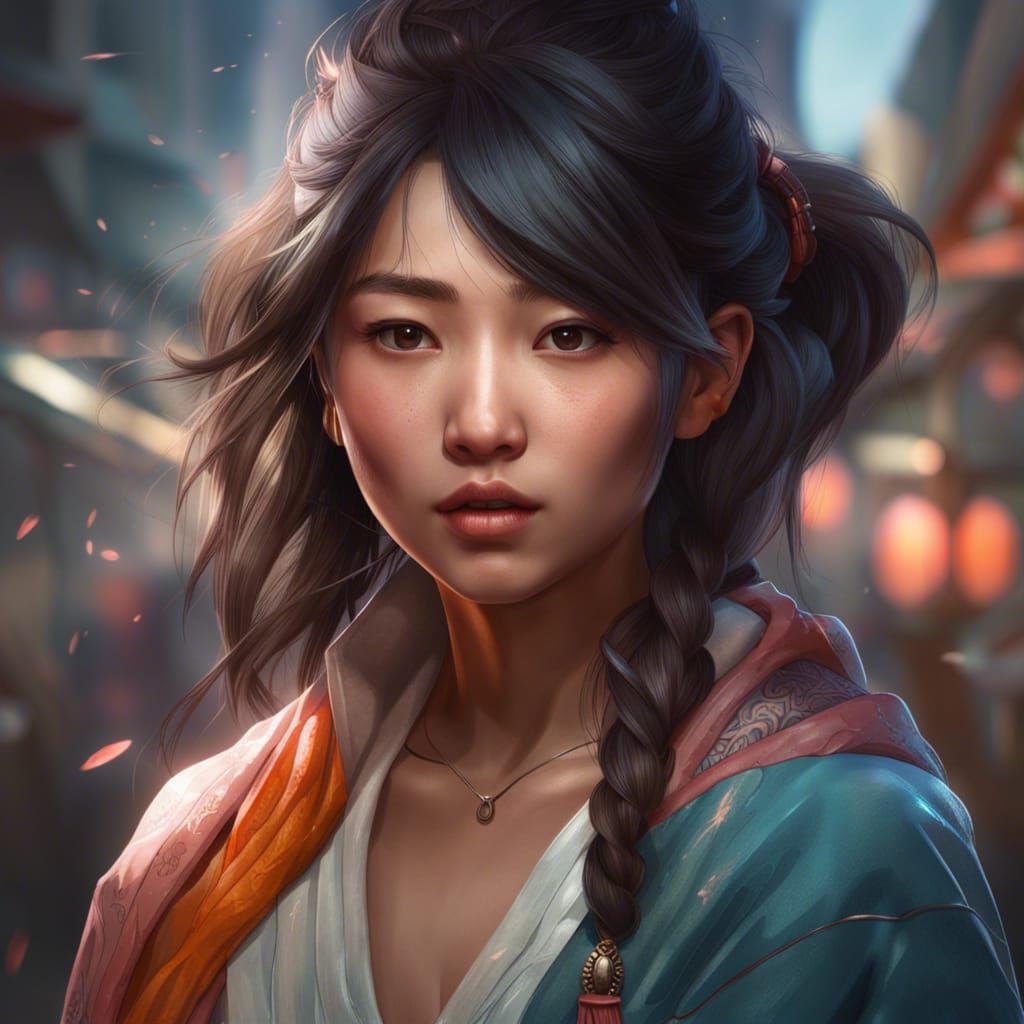 asian girl - AI Generated Artwork - NightCafe Creator