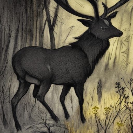 Charcoal Stag #3