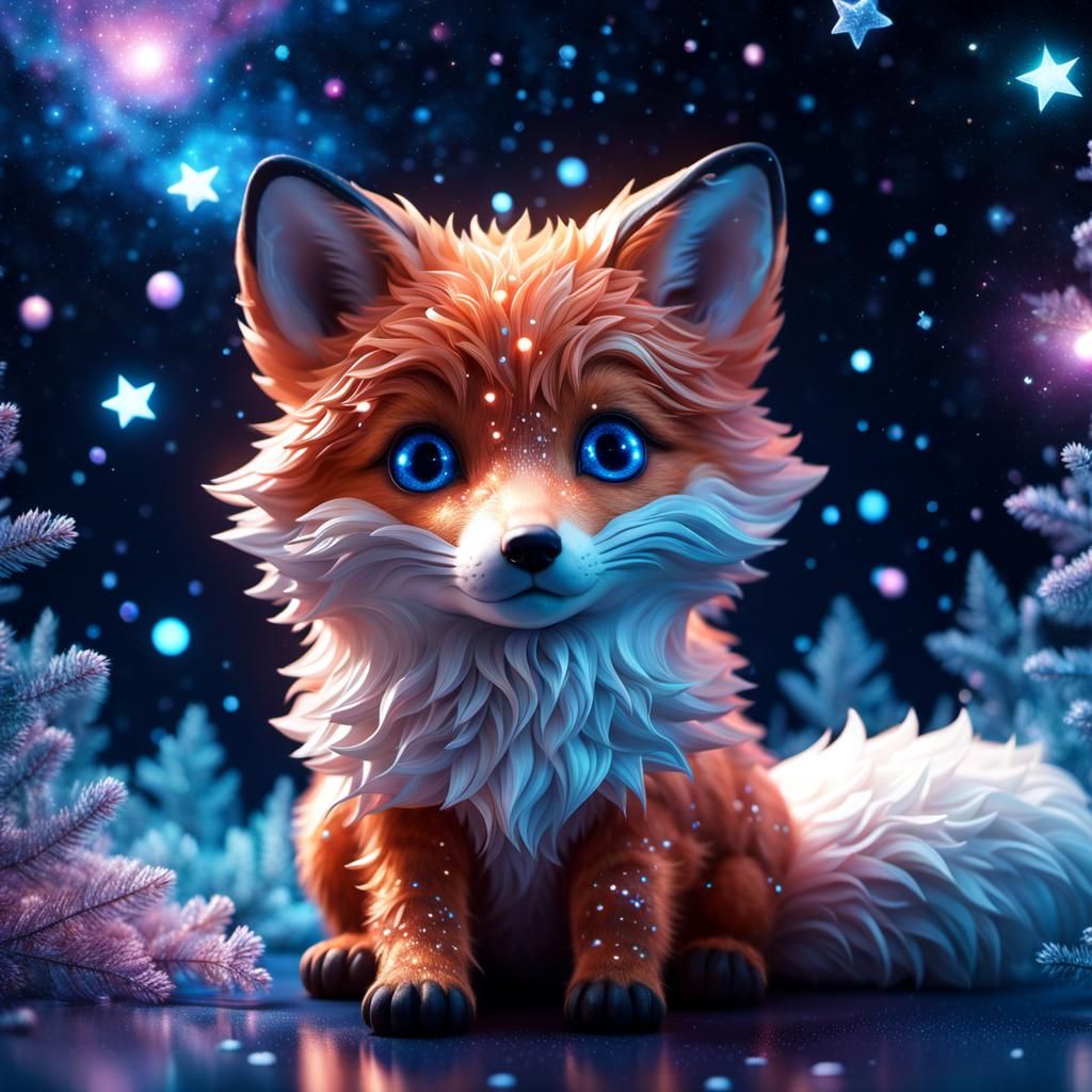 Just a happy little winter fox - AI Generated Artwork - NightCafe Creator