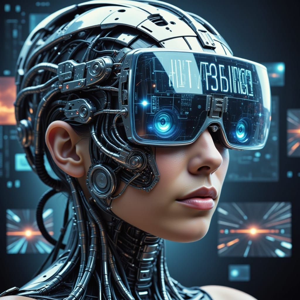 <lora:D3Ddroid2:1.0> 

In a cybernetic future, a cyborg wearing an alien created VR headset with the scrolling text: ("D3Ddroid2") in a bold...