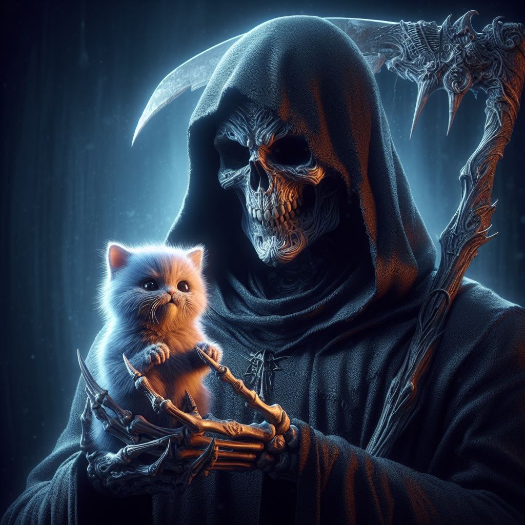 Grim Reaper and his kitty 3