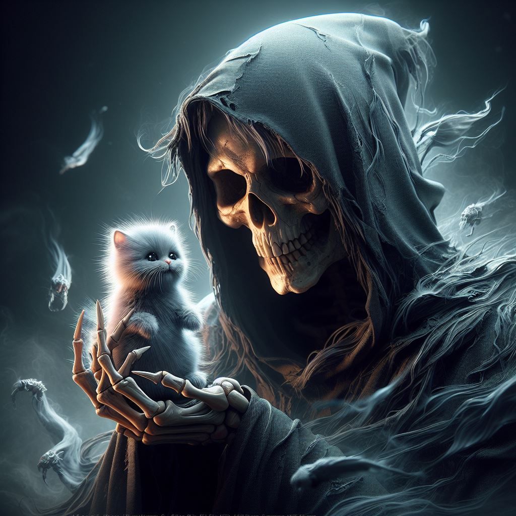 Grim Reaper and his Kitty