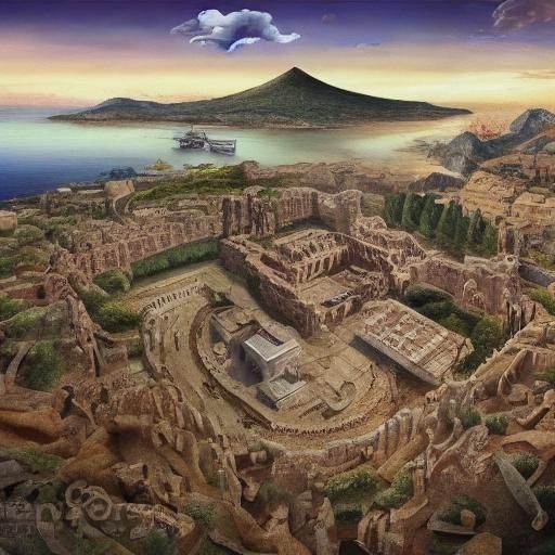 Surreal Map of Ancient Greece and Rome