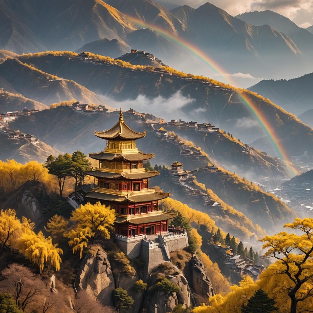 A great temple made of gold