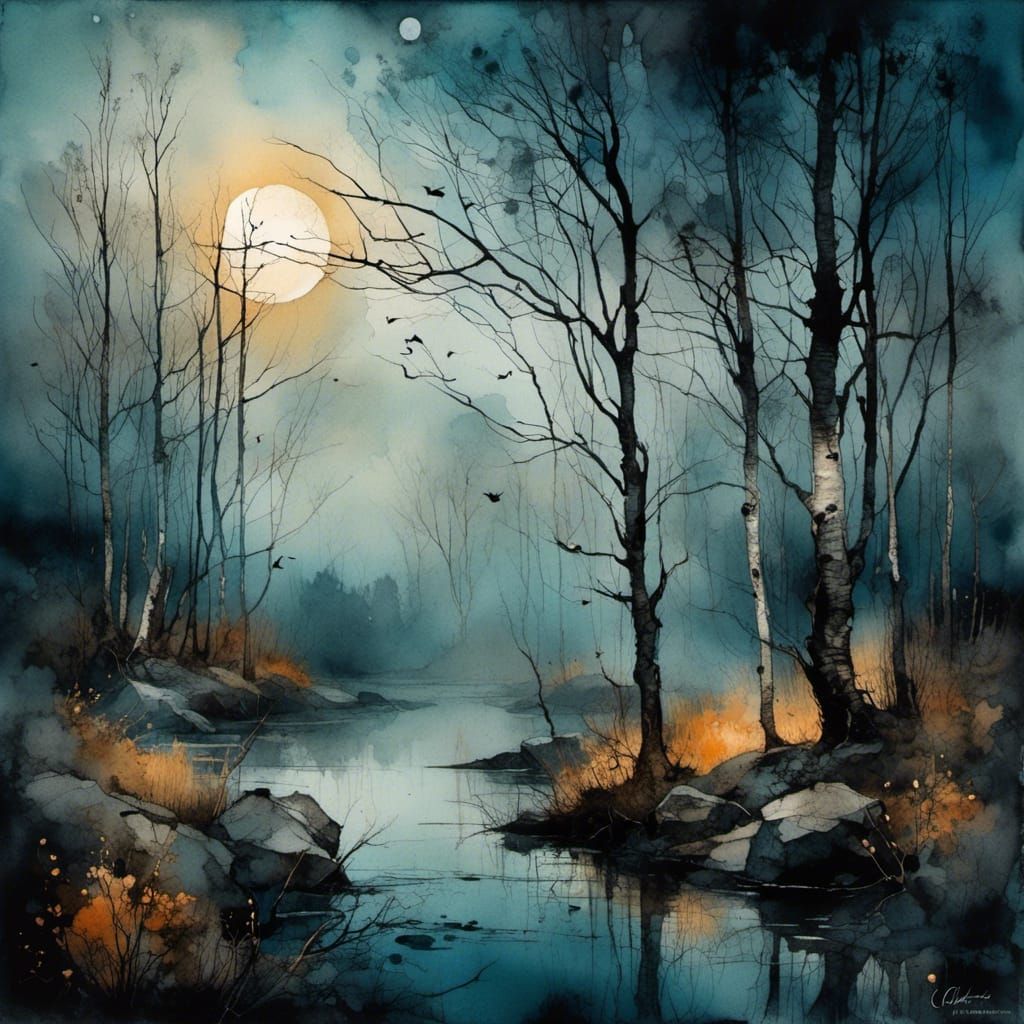 Nature whispering in the moonlight   by @Ursula