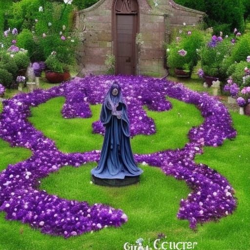 Ethereal Wiccan Witch Garden with beautiful flowers& Beautiful Gothic ...