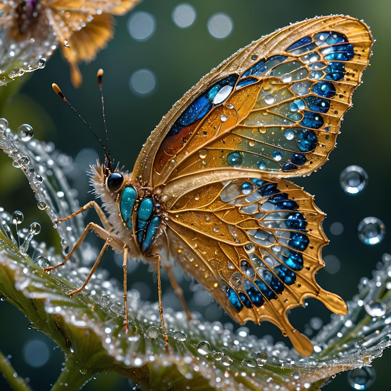 The crystal butterfly in the morning dew  by @Francis H
