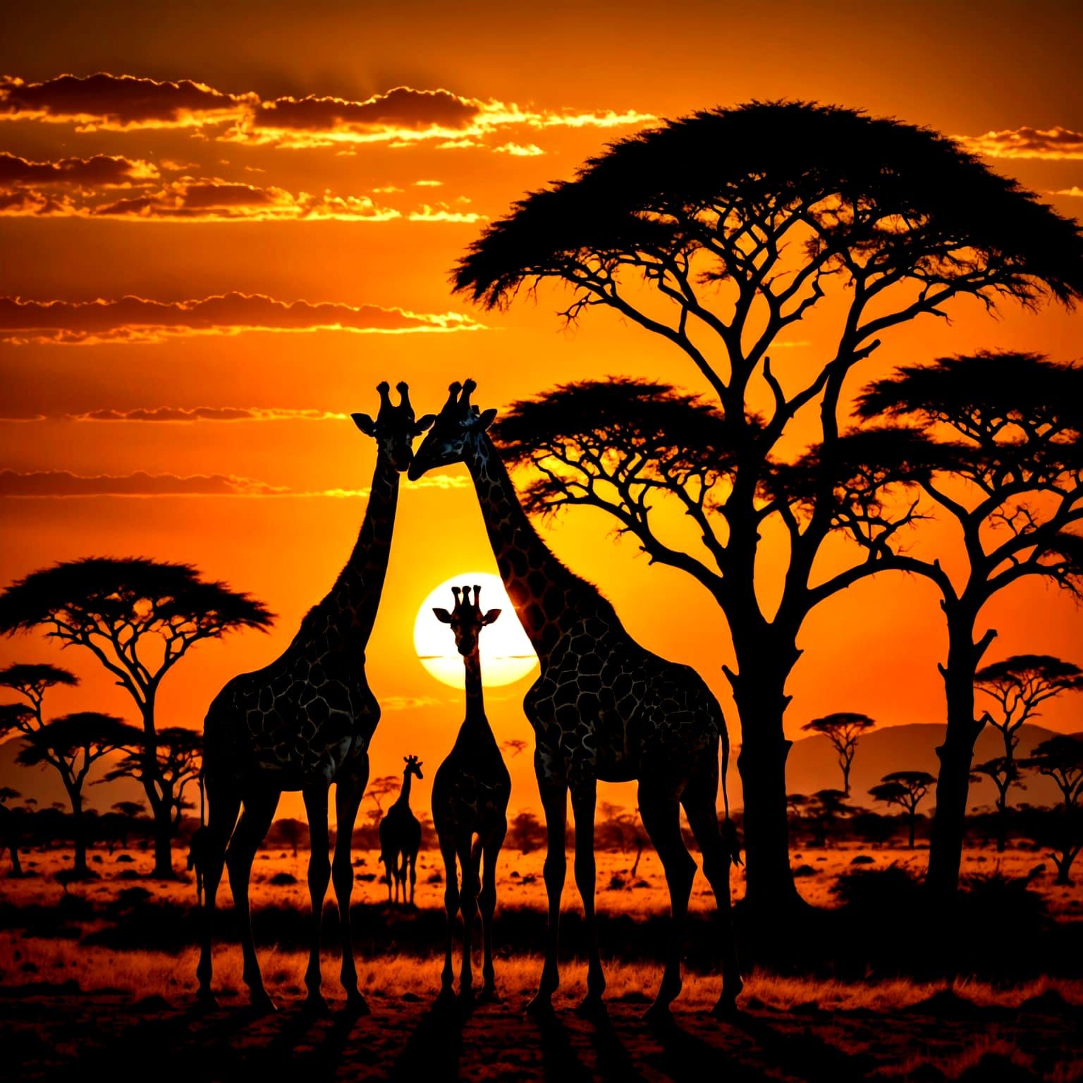 Giraffe Love  by @mathy_art_girl_305